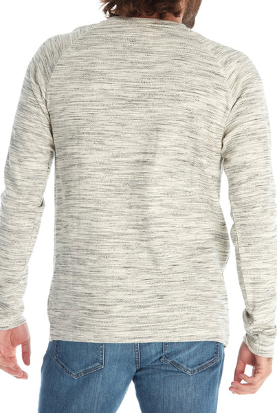 Larry Long Sleeve Henley - Heather Grey