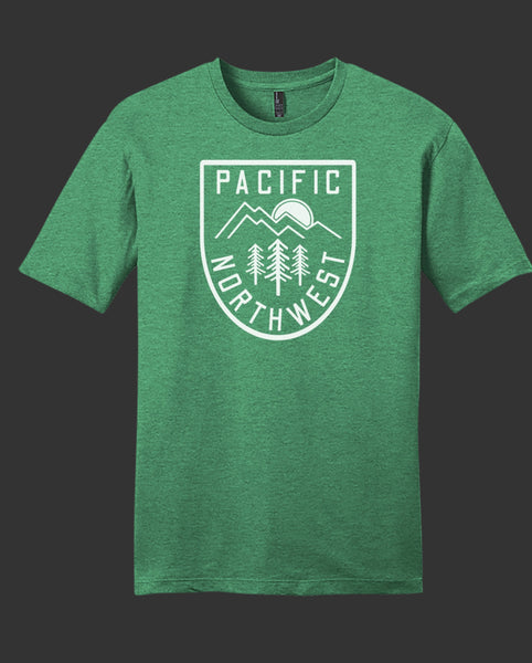 Mountain Crest PNW Tee | Green Frost