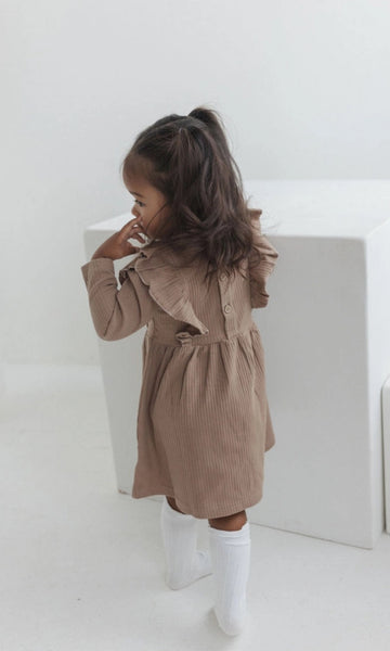 Finly Ribbed Dress | Cappuccino