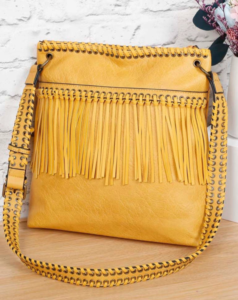 June Fringe Purse | Mustard