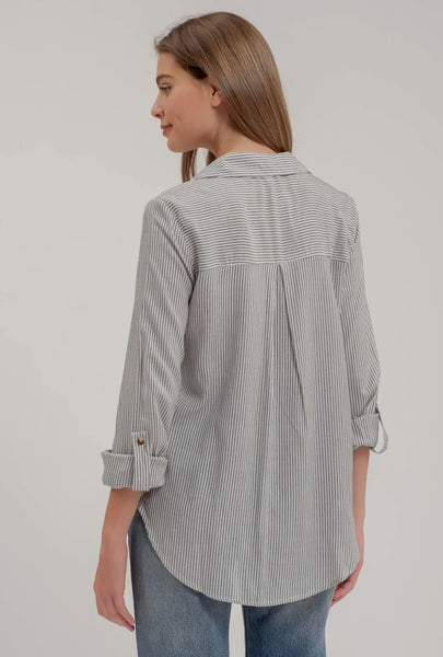 Lena Stripped Top | Black