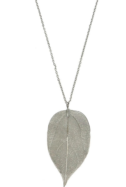 Leaf Pendant Necklace | Gold, Rose Gold, Silver