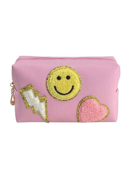 Preppy Patch Makeup Cosmetic Bag