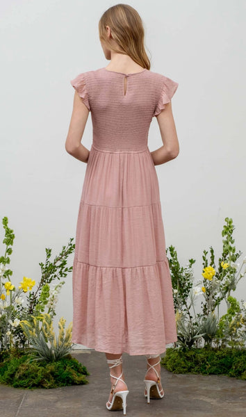 Dusty Rose Vibes | Smocked Dress