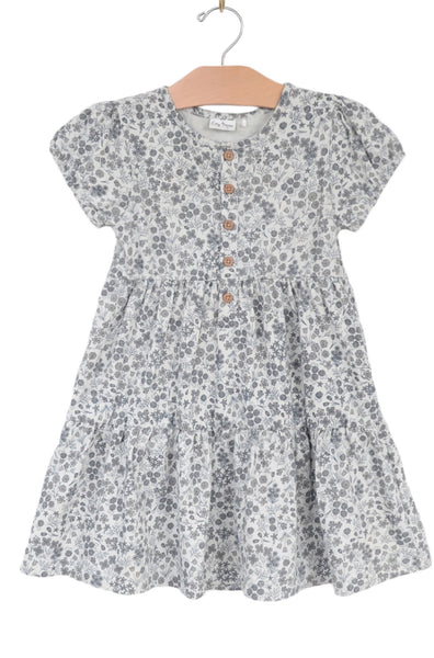 Puff Sleeve Henley Dress |  Floral