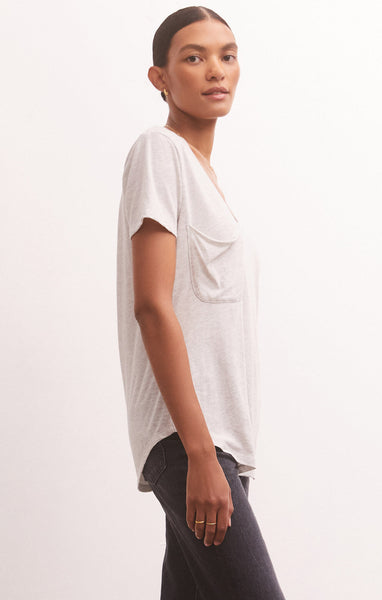 Pocket Tee | Heather Grey