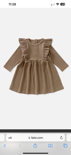 Finly Ribbed Dress | Cappuccino