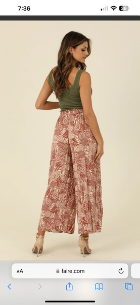 Lena Floral Wrap Pants