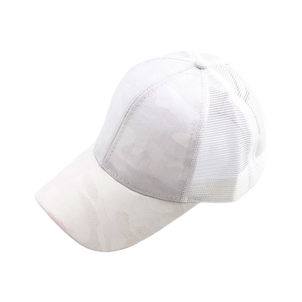 Camo Messy Bun Cap| Black or White