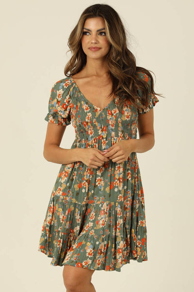 Fall Floral Dress