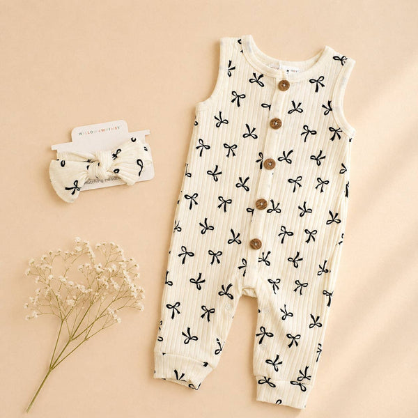Bows Coverall & Headband Set