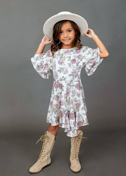 Emilia Dress in Boho Rose