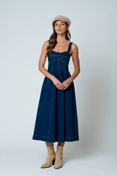 Sweetheart Denim Dress