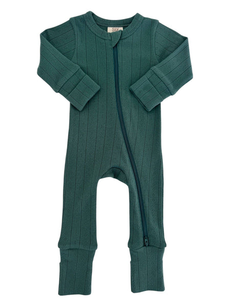 Pine |Organic Pointelle Romper