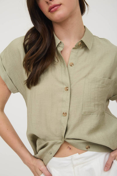 Oatmeal Woven Top