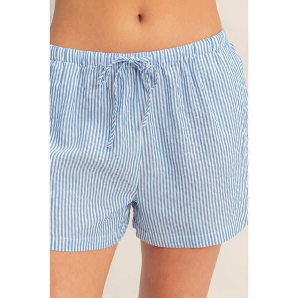 Striped Drawstring  Shorts