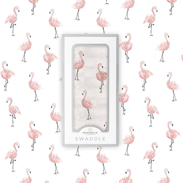 Bamboo Swaddle | Dancing Flamingo