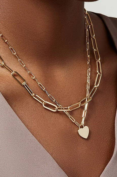 Goldie Heart Layered Necklace