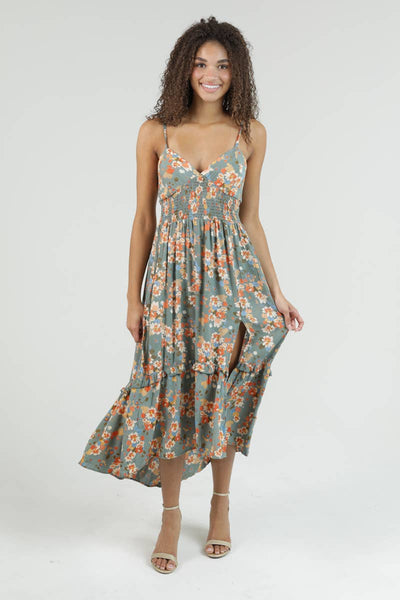 The Meadow Lace-Up Maxi Dress