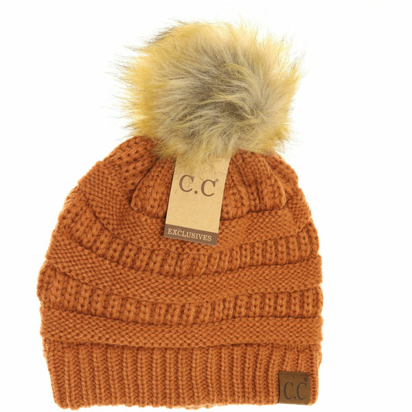 C.C | Fur Pom Beanie