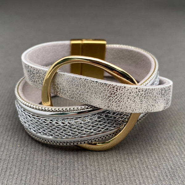 Buckle Leather Magnetic Bracelets