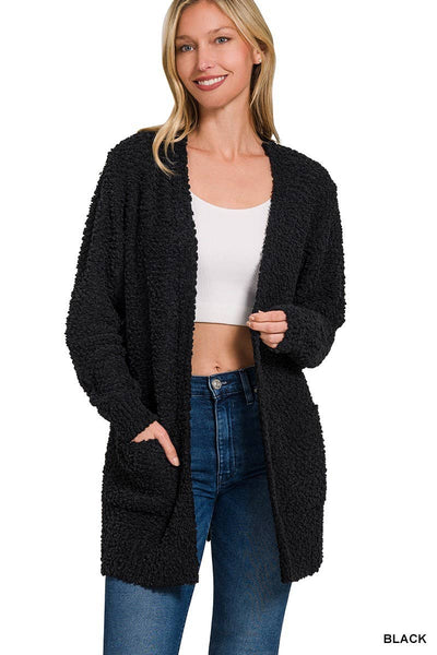 Popcorn Cardigan | Black