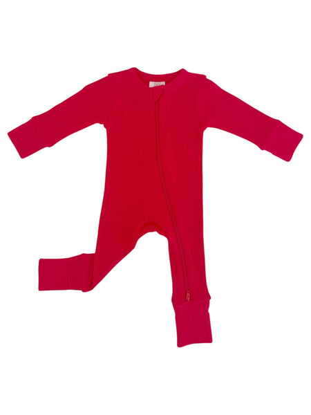 Red | Organic Pointelle Romper