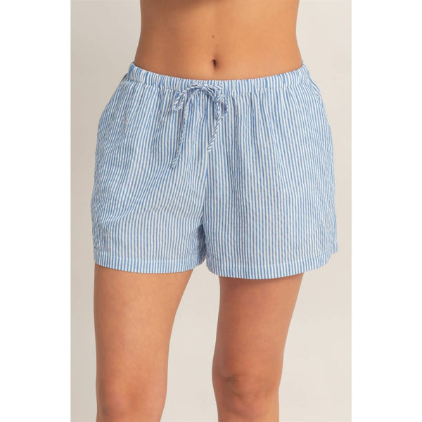 Striped Drawstring  Shorts