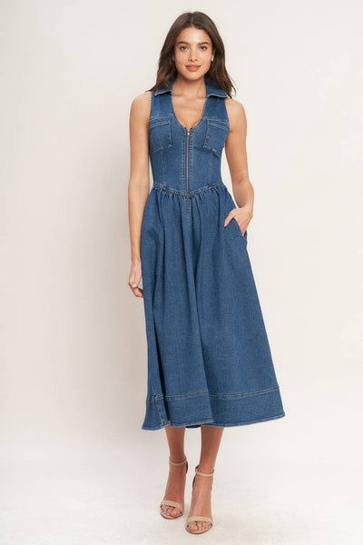 Dee Denim Midi Dress