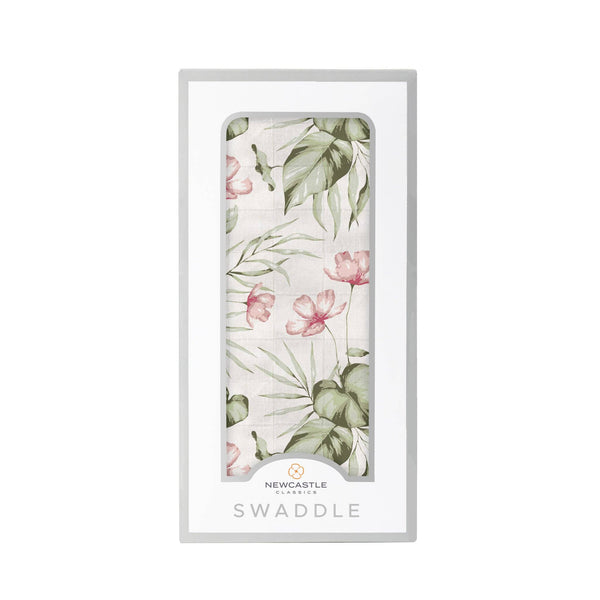 Silver Pink Orchid Swaddle