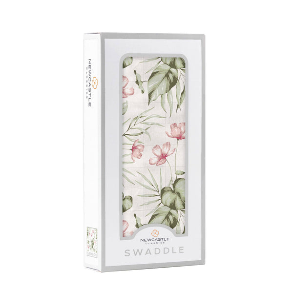 Silver Pink Orchid Swaddle