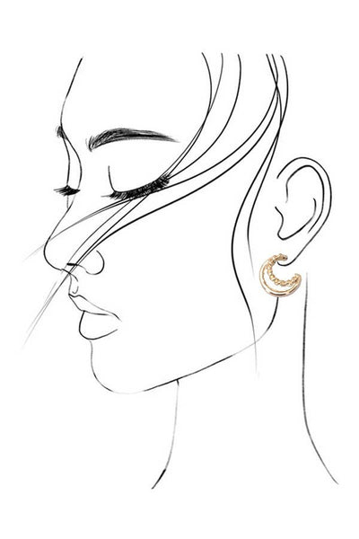 Pearl Golden Hoop Trio