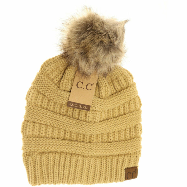 C.C | Fur Pom Beanie