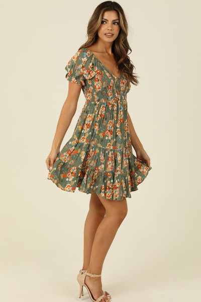 Fall Floral Dress