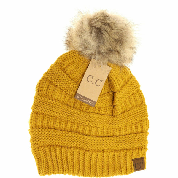 C.C | Fur Pom Beanie
