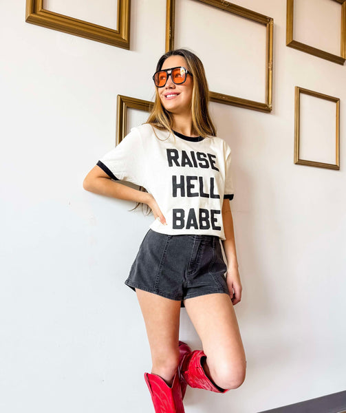 Raise Hell Babe | Ringer Shirt