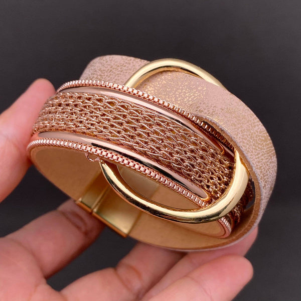 Buckle Leather Magnetic Bracelets