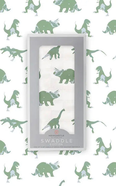 Swaddle | Granite Green Dinosaurs