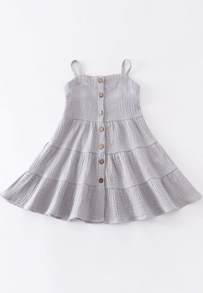 Grey Button Beauty | Dress