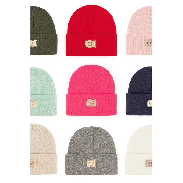 Kids - C.C. Suede Knit Beanie