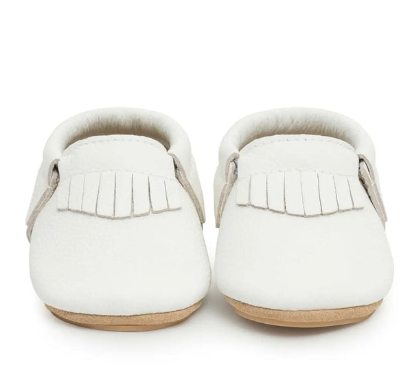 Hard Sole Moccasin | Pearl White