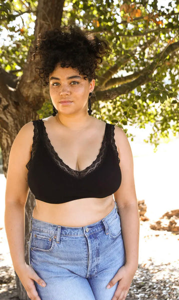 Lace Trim Bralette | Black