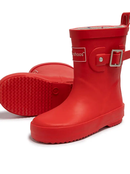 SHOOSHOOS | Toddler Kids Rain Boots | Red