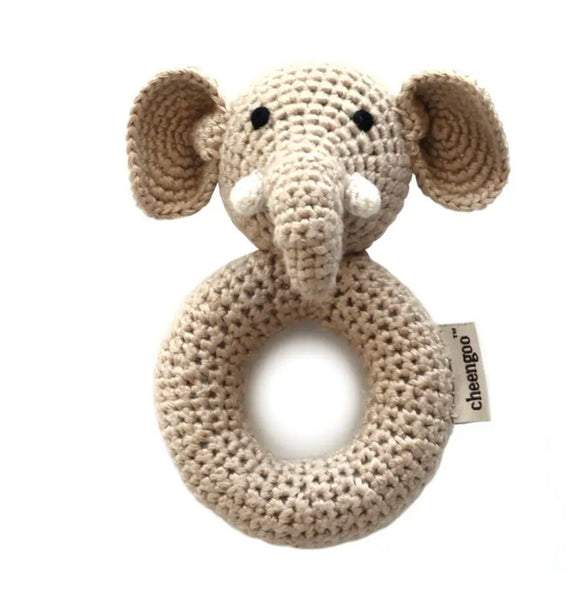 Rattle | Elephant Ring Hand Crocheted