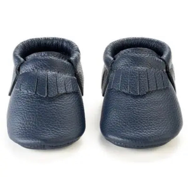 Moccasin | Navy Fringe